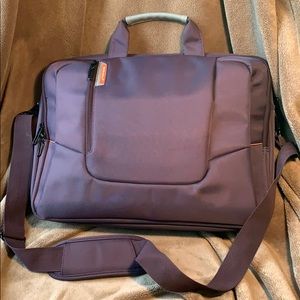 Brinch laptop bag.  Eggplant color.